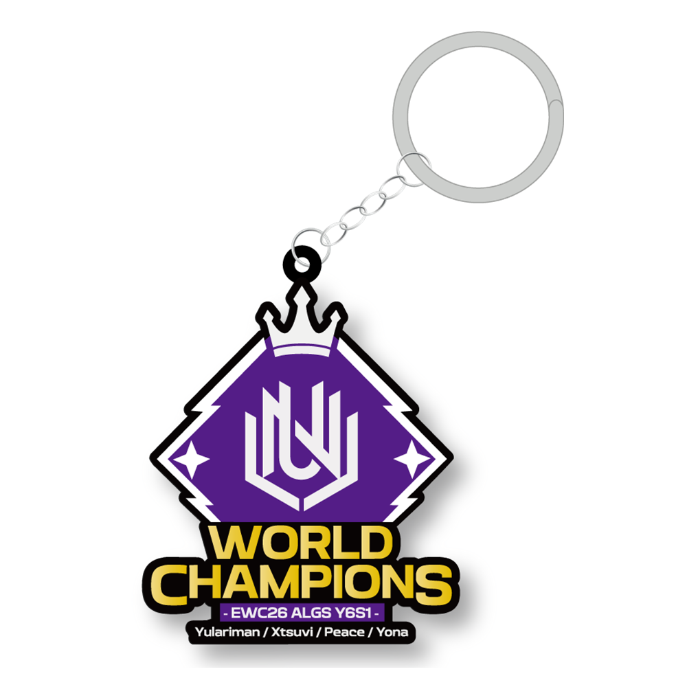 WORLD CHAMPIONS LIMITED RUBBER KEYCHAIN