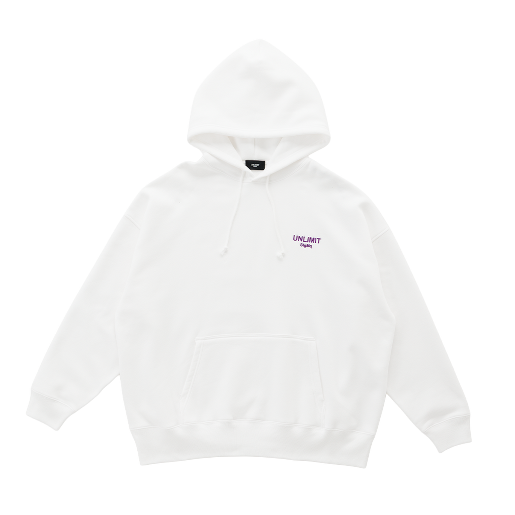 EMBROIDERED LOGO HOODIE WHITE