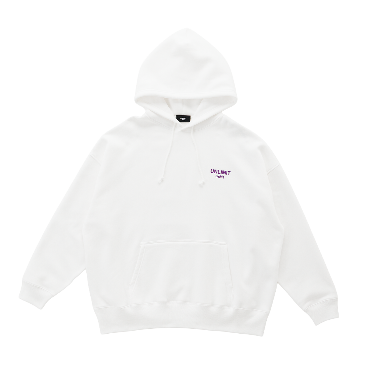 EMBROIDERED LOGO HOODIE WHITE