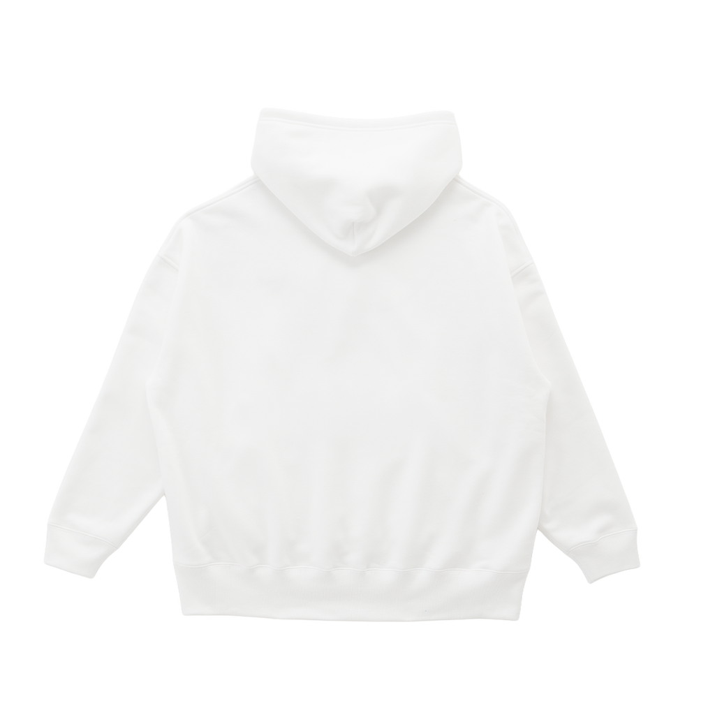 EMBROIDERED LOGO HOODIE WHITE