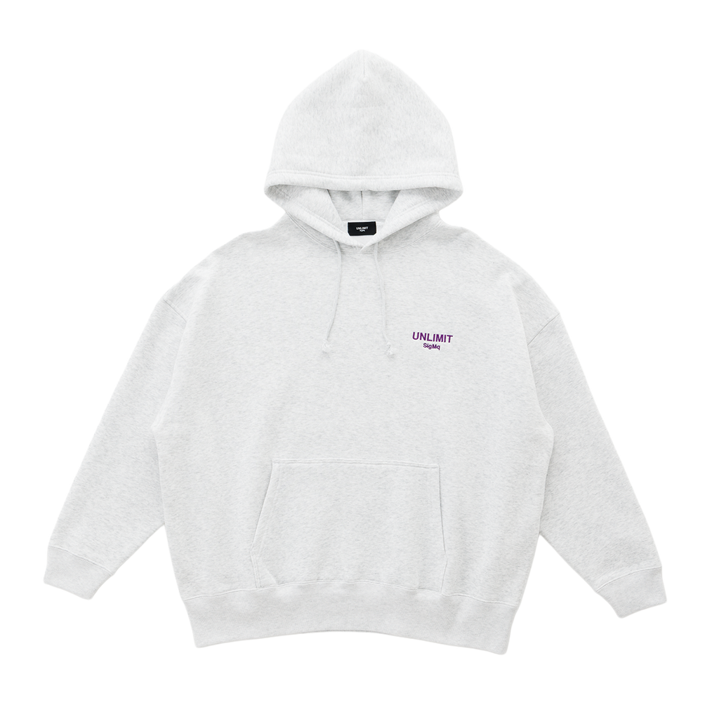 EMBROIDERED LOGO HOODIE GRAY