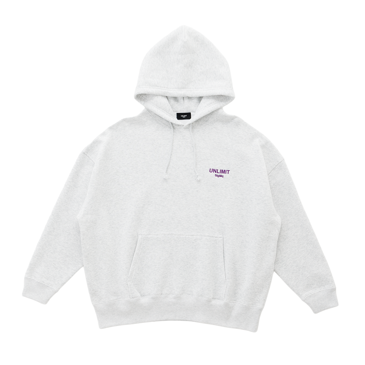 EMBROIDERED LOGO HOODIE GRAY