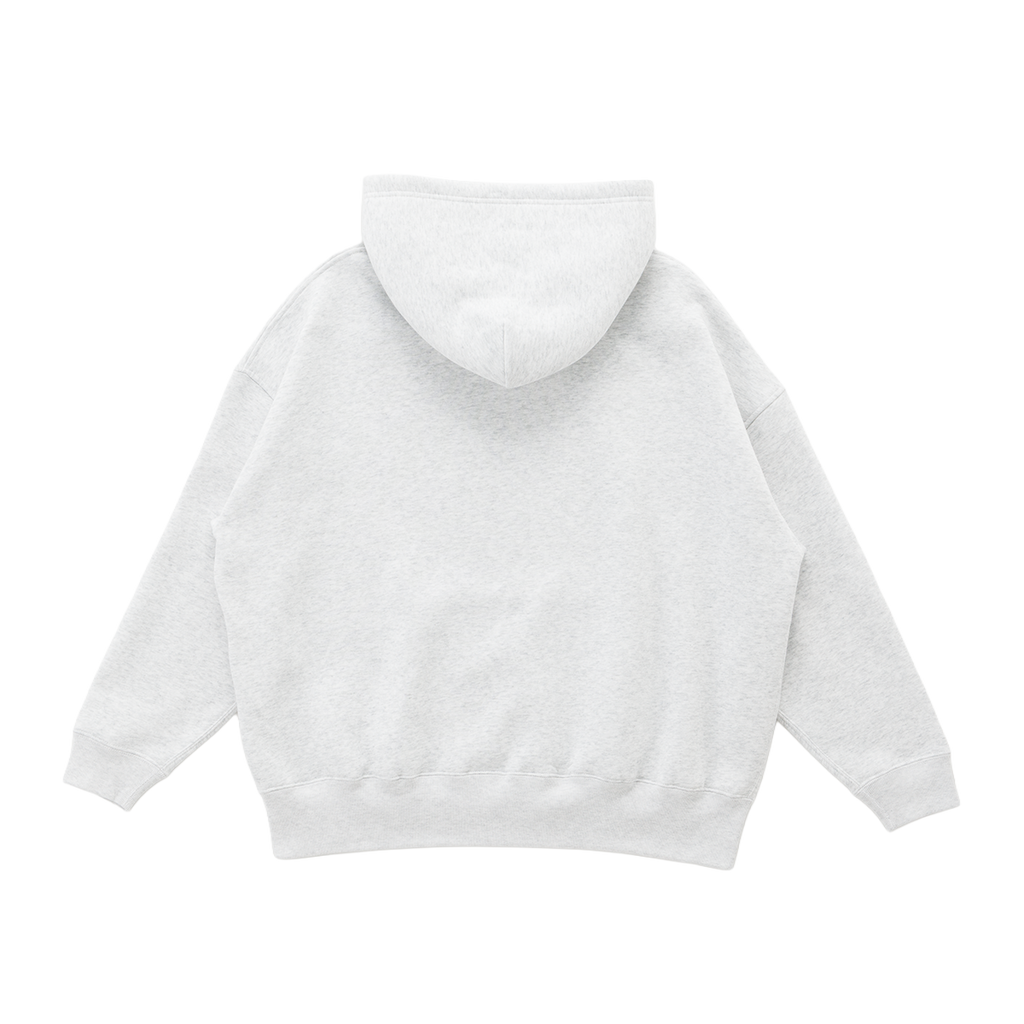 EMBROIDERED LOGO HOODIE GRAY