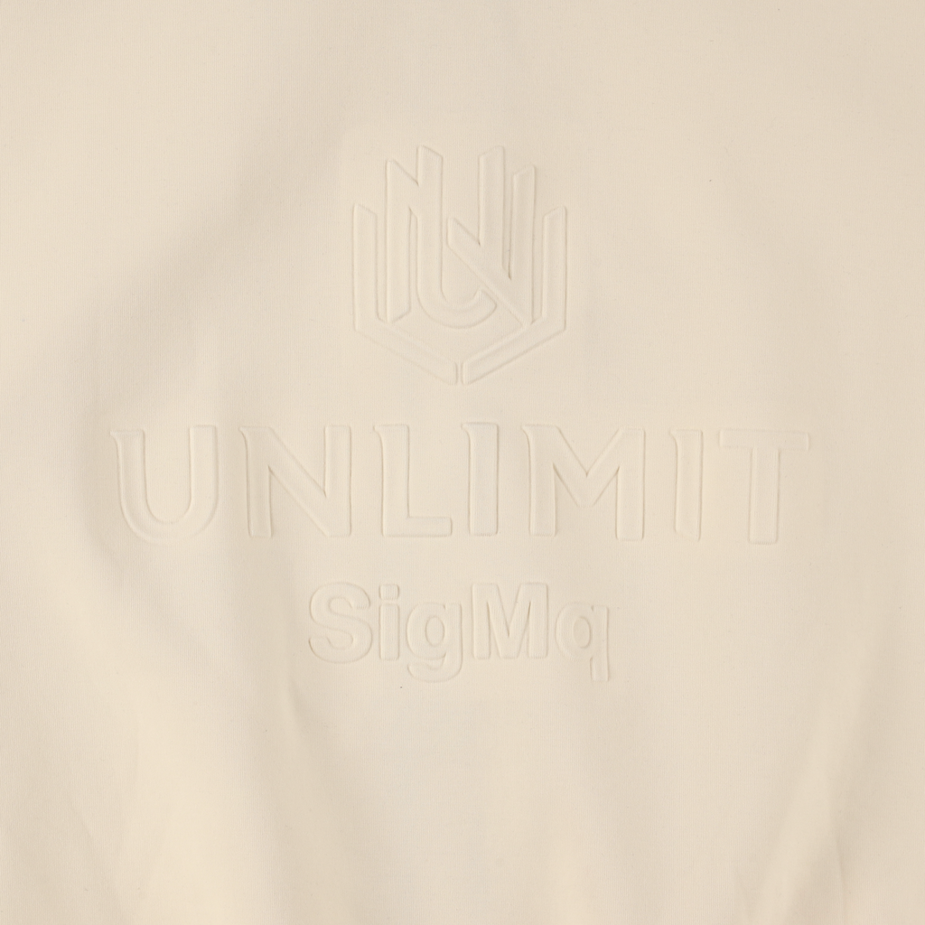 EMBOSS LOGO HOODIE  ECRU