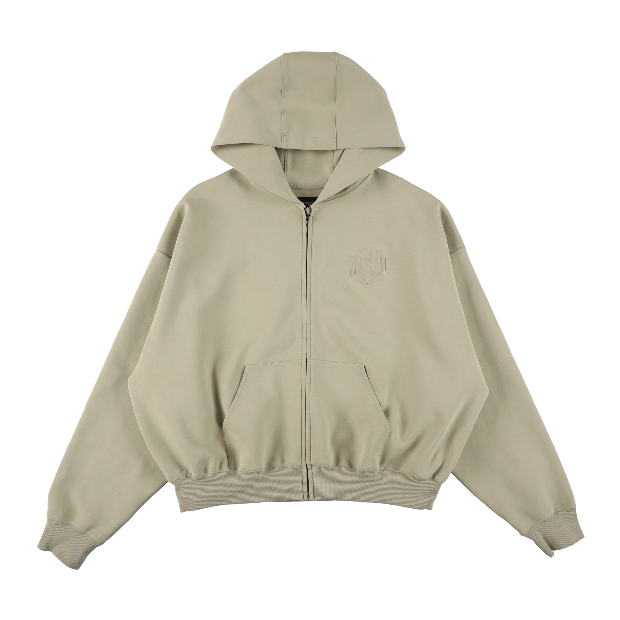 EMBOSS LOGO HOODIE KHAKI
