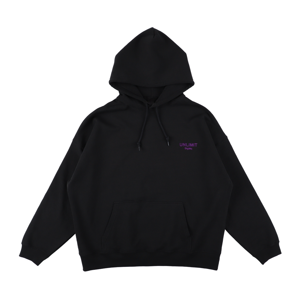 EMBROIDERED LOGO HOODIE BLACK