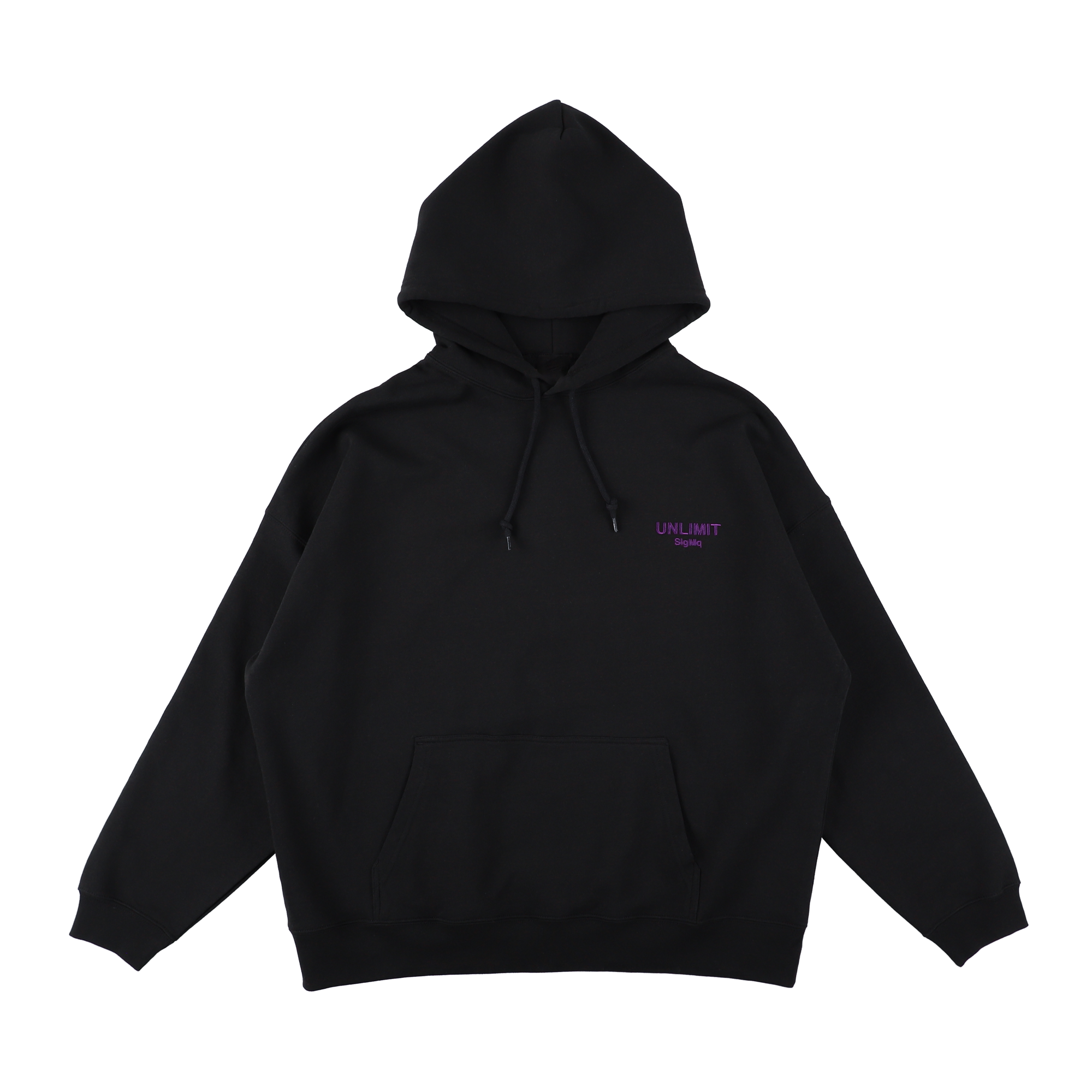EMBROIDERED LOGO HOODIE BLACK
