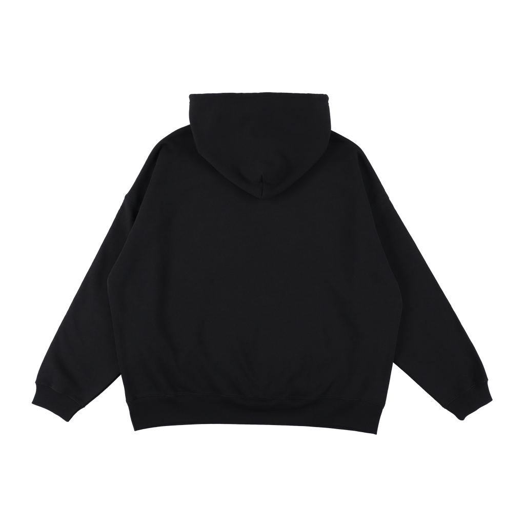 EMBROIDERED LOGO HOODIE BLACK