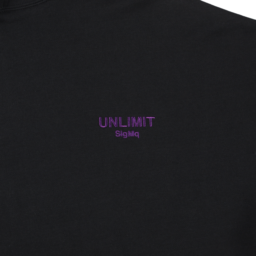 EMBROIDERED LOGO HOODIE BLACK